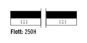 1 HSS Hobelmesser 252 x 25 x 3 für Flott - 250H